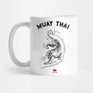 Muay Thai Tiger Sak Yant Tattoo Kickboxing Thailand Mug